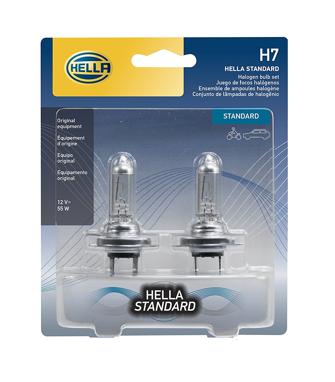 Suitable for all Headlights 55W Maximum Visibility Comply with ECE R-37 Simply S453 H3 Car Headlight Bulb Base PK22s 12V 