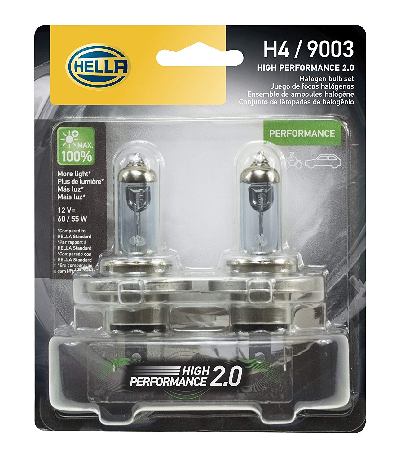 HB ~ 80//100W Headlight Bulbs Hyper Xenon 9004