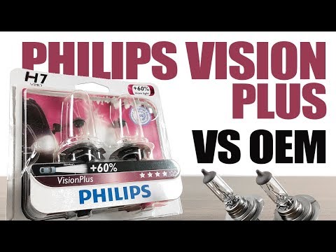 Philips VisionPlus 60% H7 packaging and bulbs from the original BulbFacts video review