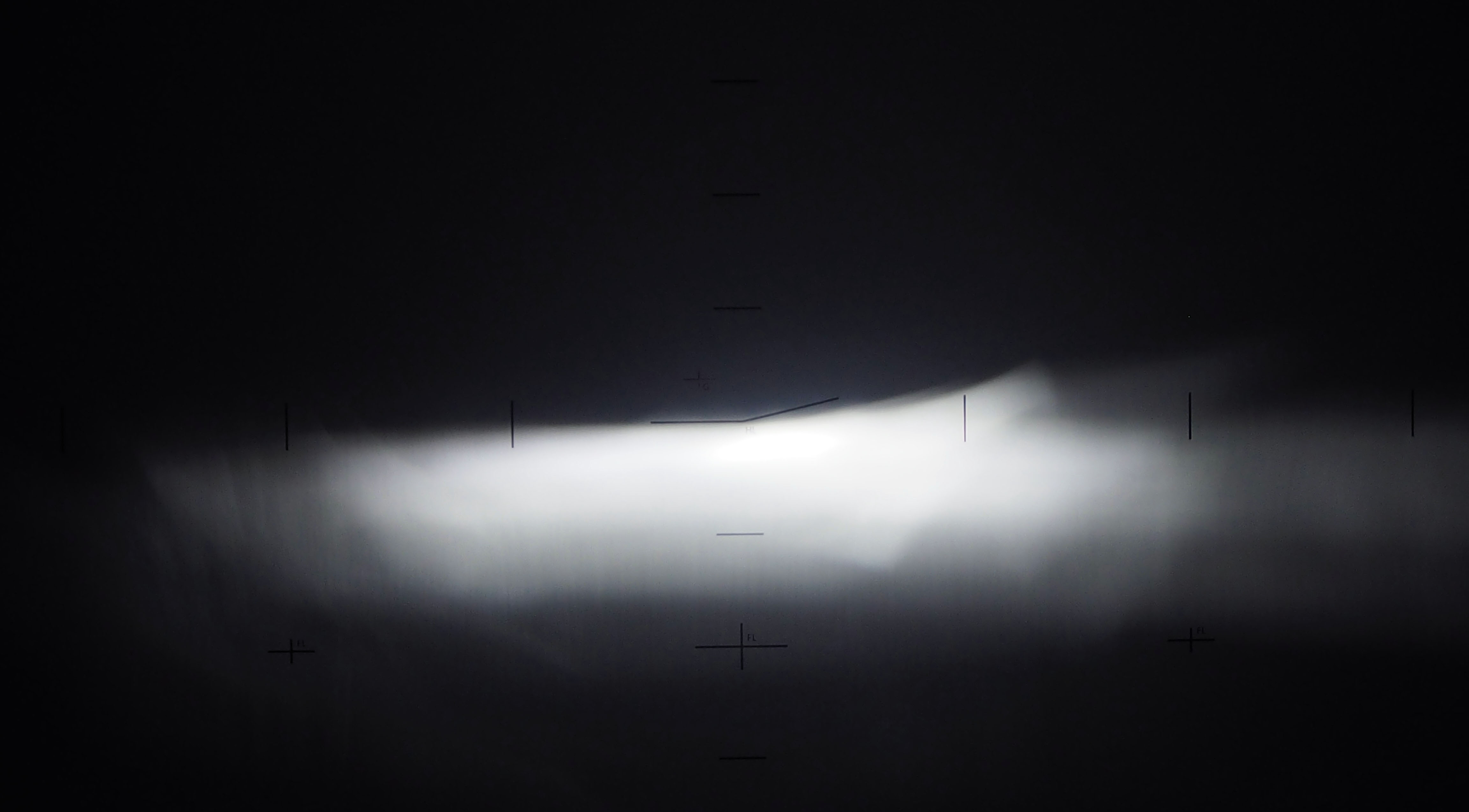 Philips Ultinon Pro9000 low beam in the BulbFacts reflector reference housing